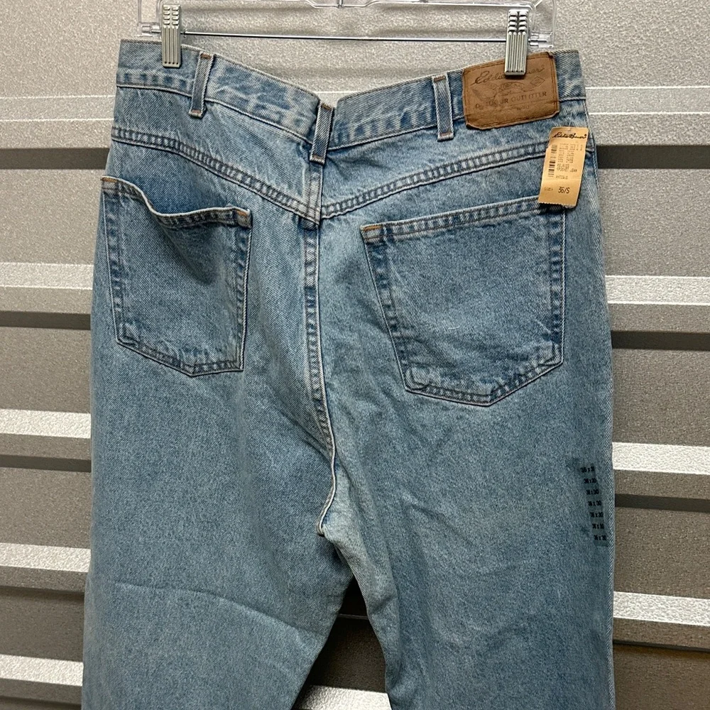 NWT Vintage Eddie Bauer Light Wash‎ Jean Size 36x30 MADE IN USA Straight Leg Y2K